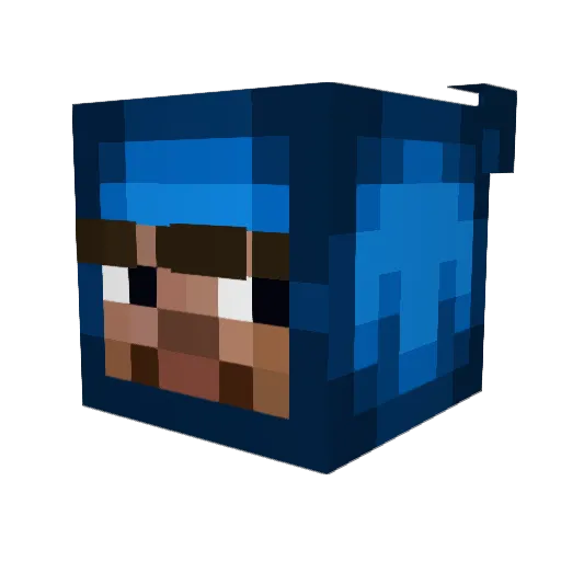 GuZxzz Minecraft avatar head, 3D render