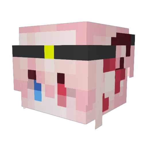 Gu_ShunHe_ Minecraft avatar head, 3D render