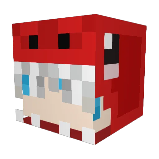 Gu_Su_The Minecraft avatar head, 3D render