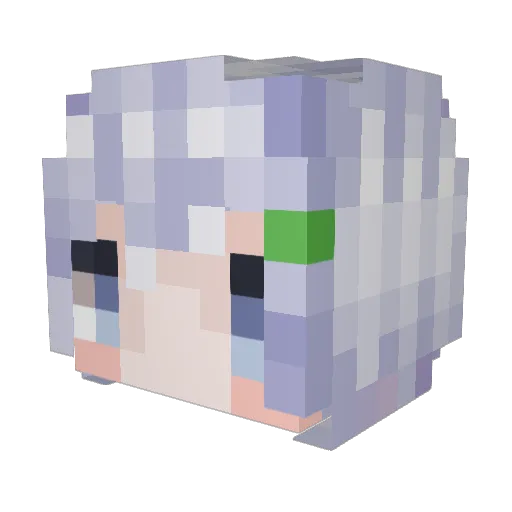 Gu_ao Minecraft avatar head, 3D render