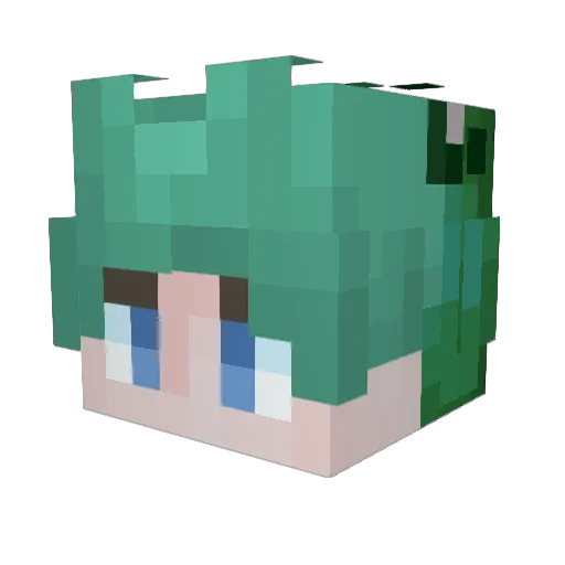 GuaWaZi232 Minecraft avatar head, 3D render