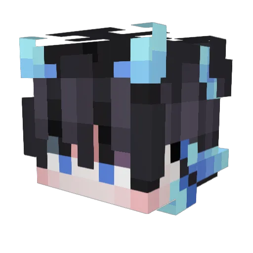 Gua_Gua_0 Minecraft avatar head, 3D render