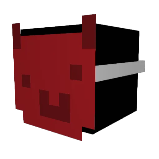 Gua_OvO Minecraft avatar head, 3D render