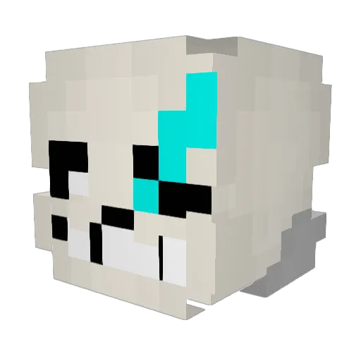 GuacaPotato Minecraft avatar head, 3D render