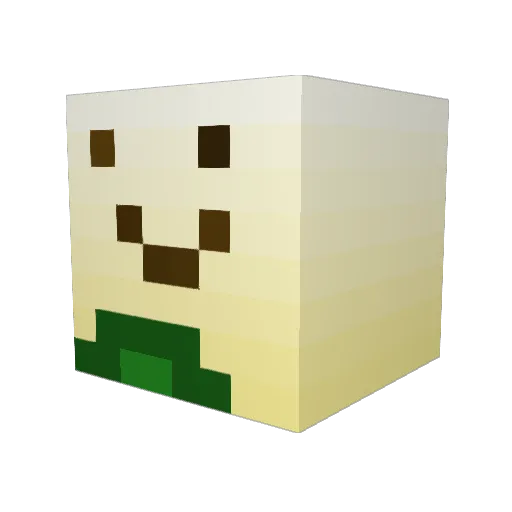 Guaca_27 Minecraft avatar head, 3D render