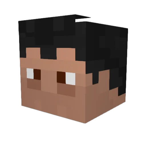 Guacamine Minecraft avatar head, 3D render