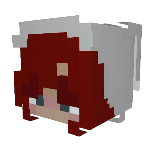 GuadaFR Minecraft avatar head, 3D render