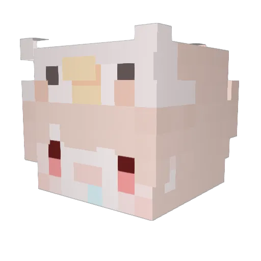 Guagua_016 Minecraft avatar head, 3D render