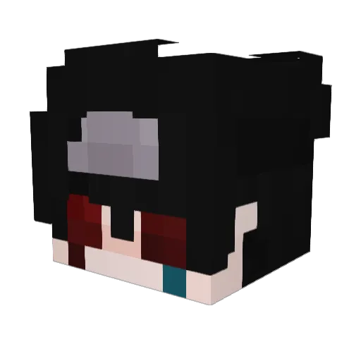 Guaianasess Minecraft avatar head, 3D render