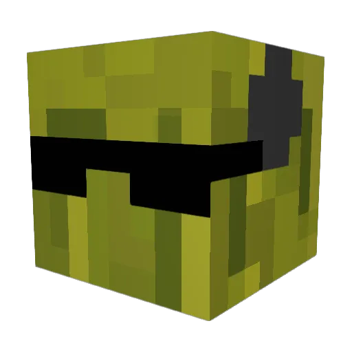 Guala34 Minecraft avatar head, 3D render