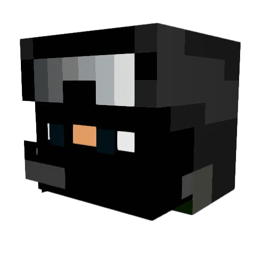 Gualow Minecraft avatar head, 3D render