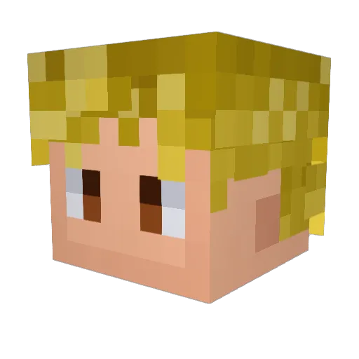 Guampes Minecraft avatar head, 3D render