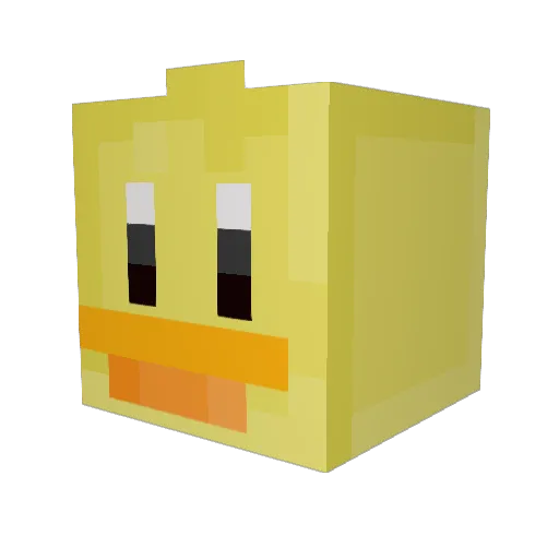 Guan_Guan Minecraft avatar head, 3D render