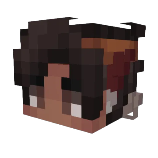 Guanacaste Minecraft avatar head, 3D render