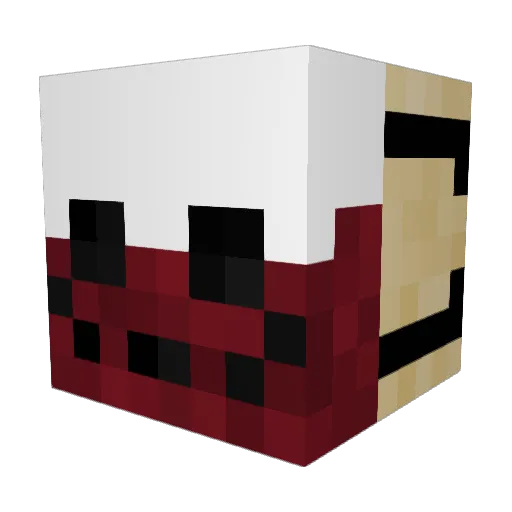 GuandaoBoi Minecraft avatar head, 3D render