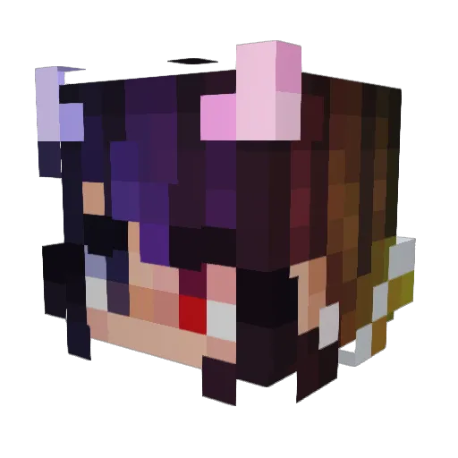 Guanerican Minecraft avatar head, 3D render