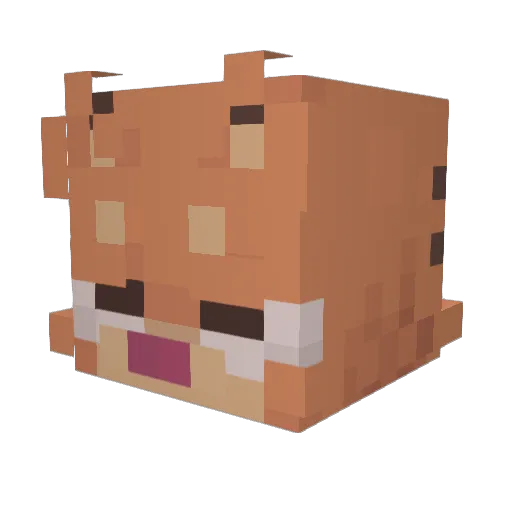 GuangDONG Minecraft avatar head, 3D render