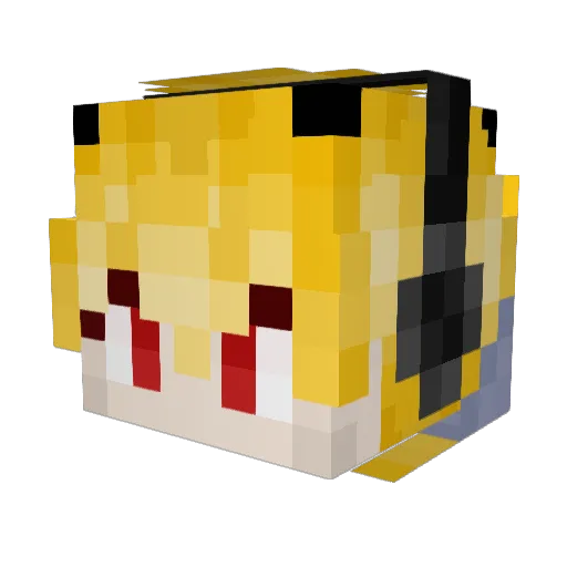 GuangYao Minecraft avatar head, 3D render