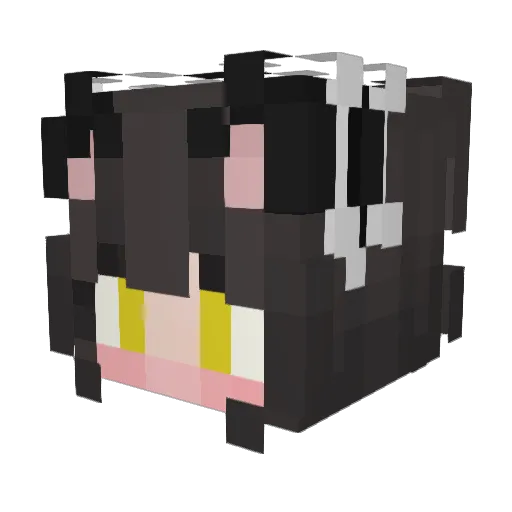 Guang_Xing_ Minecraft avatar head, 3D render