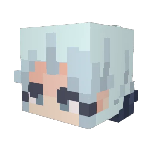 Guanmaan Minecraft avatar head, 3D render