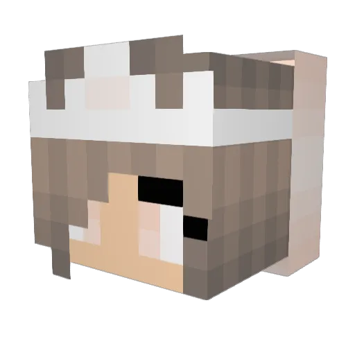 Guante Minecraft avatar head, 3D render