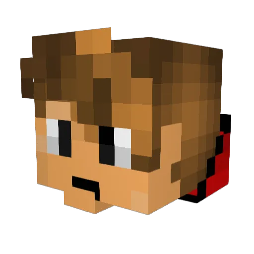 Guanyinmo Minecraft avatar head, 3D render