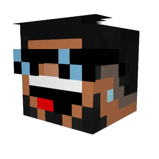 GuarXz Minecraft avatar head, 3D render