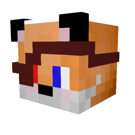 Guard_Fox Minecraft avatar head, 3D render