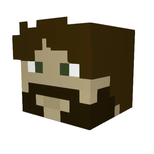 Guardian06 Minecraft avatar head, 3D render
