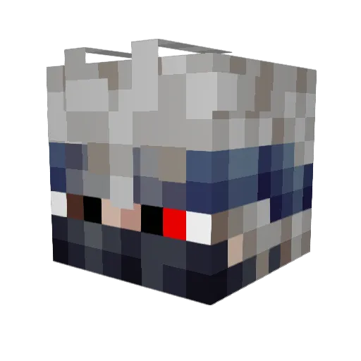 GuardianDeath Minecraft avatar head, 3D render