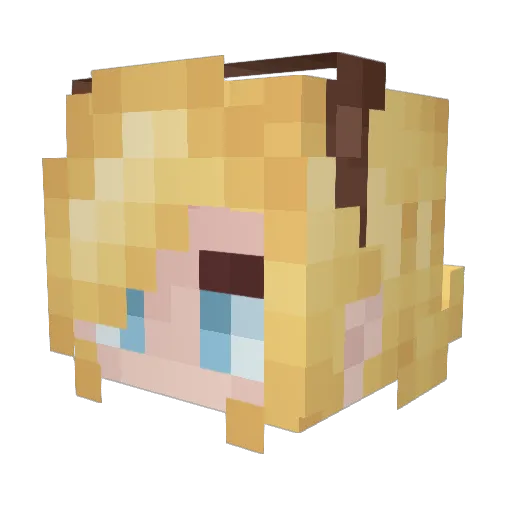 GuardianGamza Minecraft avatar head, 3D render