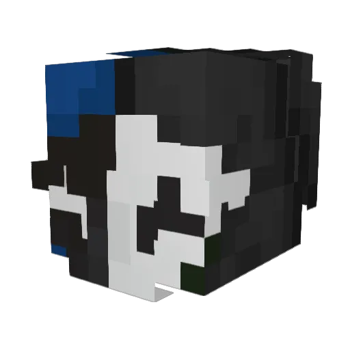 GuardianMue Minecraft avatar head, 3D render