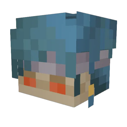 GuardianX135 Minecraft avatar head, 3D render