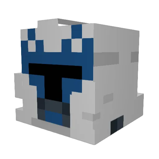 GuardianXwolf Minecraft avatar head, 3D render