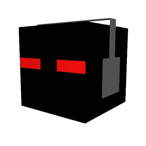 Guardian_Golden Minecraft avatar head, 3D render