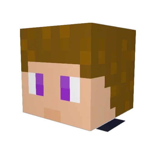 Guardian_X1 Minecraft avatar head, 3D render