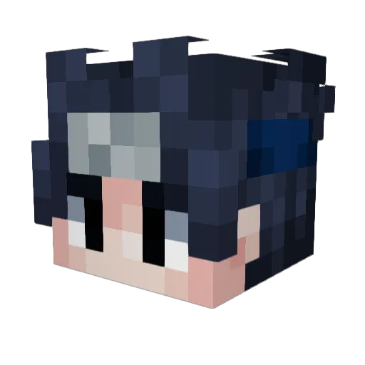 Guardo Minecraft avatar head, 3D render