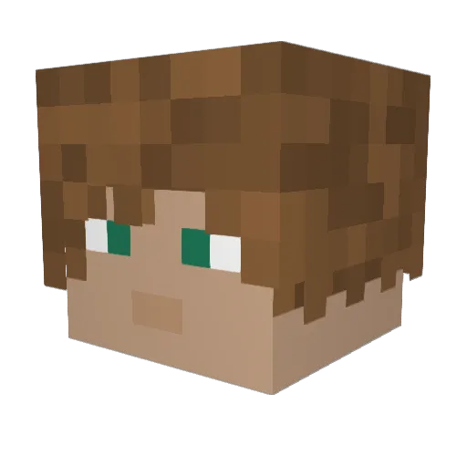 Guaski4 Minecraft avatar head, 3D render