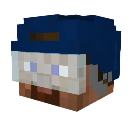 Guate Minecraft avatar head, 3D render