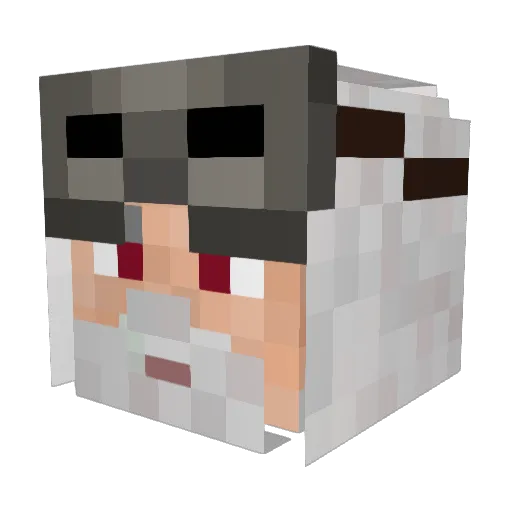 GuatonPlay Minecraft avatar head, 3D render