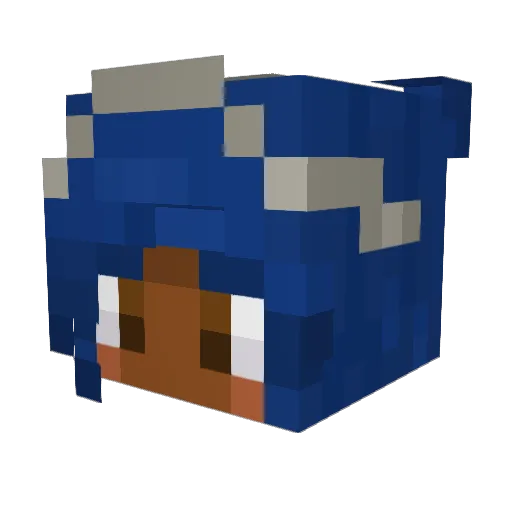 Guava_J Minecraft avatar head, 3D render