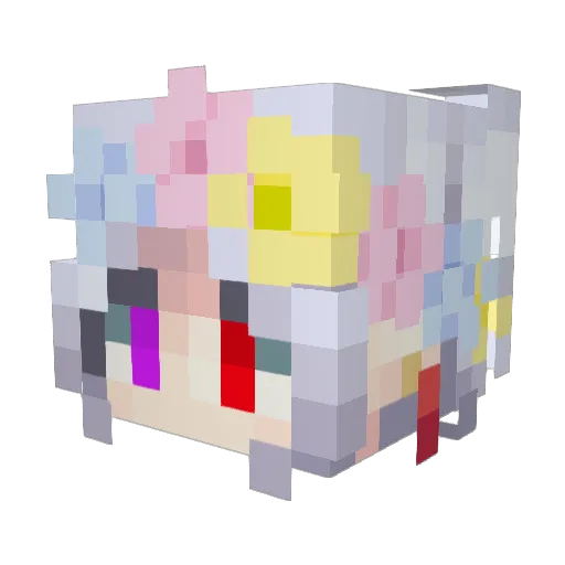 Guaxinim Minecraft avatar head, 3D render
