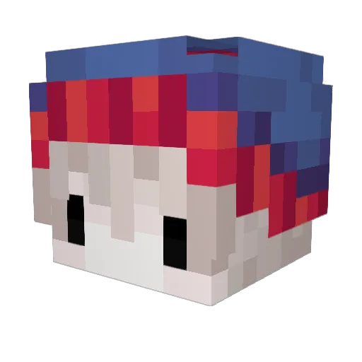 GuayabaBot Minecraft avatar head, 3D render