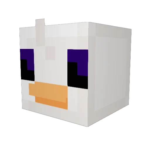 GubGoose Minecraft avatar head, 3D render