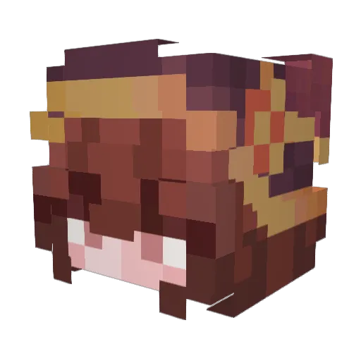 Gubahh Minecraft avatar head, 3D render