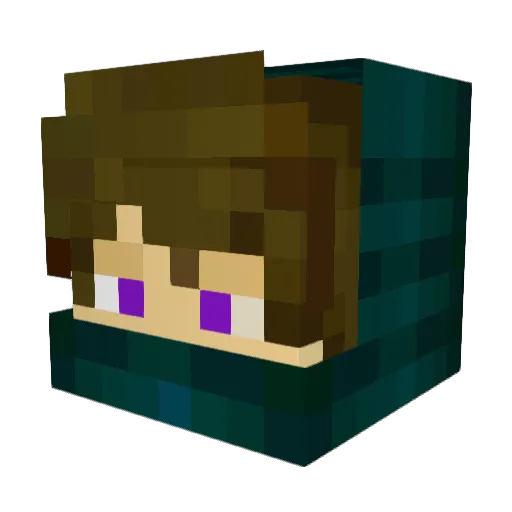 Gubangu Minecraft avatar head, 3D render