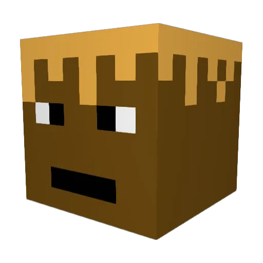 Gubba_Gubba Minecraft avatar head, 3D render
