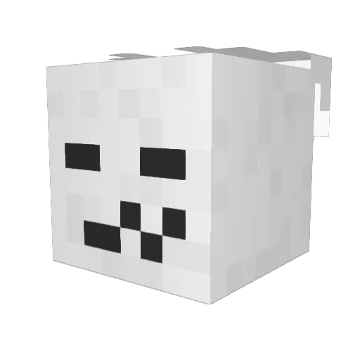 Gubbiy Minecraft avatar head, 3D render