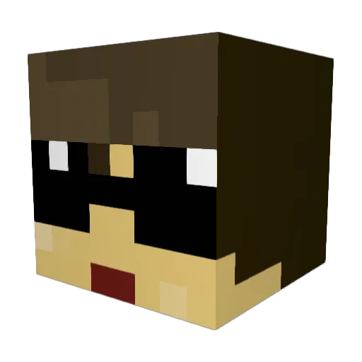 Gubbstubb Minecraft avatar head, 3D render