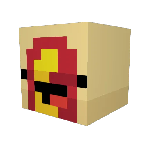 Gubbyfortnite Minecraft avatar head, 3D render